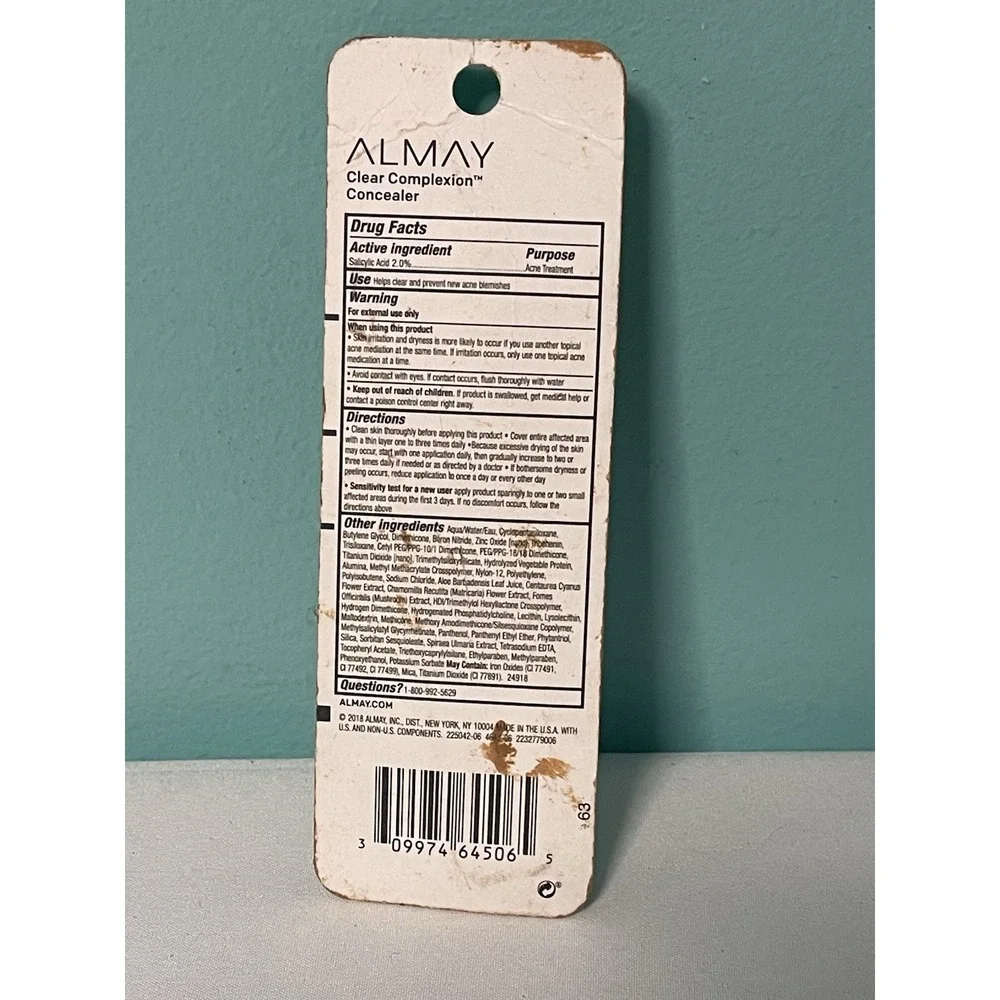 Concealer Clear Complexion Max Strength Acne‎ Treatment 600 Dark 0.18 oz